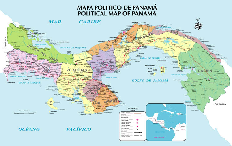 Mapa Político de Panamá