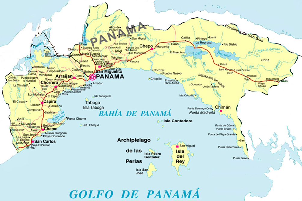 Panama Mapa Politico Panama Mapa Politico