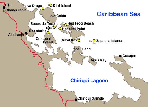A descriptive map of Bocas del Toro